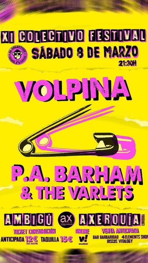 VOLPINA + P.A.Barham & the Varlets en Córdoba